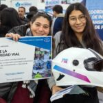 Moreno sumó bicicletas y cascos para reforzar la seguridad vial