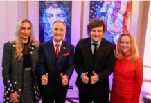 Milei asistió al acto por la Independencia de EE.UU.